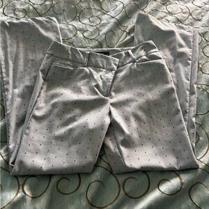 New York and Company Gray Polka Dot Pants in size 8
